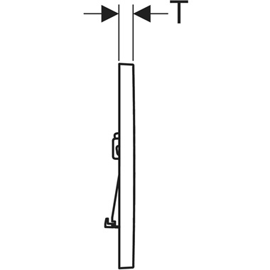 Geberit Sigma 01 nyomólap szögletes, 2 mennyiséges öblítés 24,6x14,6x1,3 cm, fényes króm