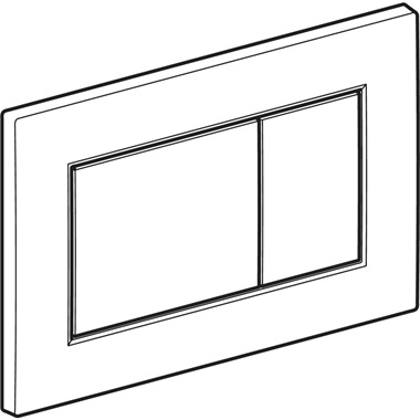 Geberit Sigma 01 nyomólap szögletes, 2 mennyiséges öblítés 24,6x14,6x1,3 cm, fényes króm