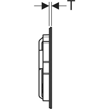 Geberit Sigma40 üveg működtetőlap 2 mennyiséges öblítéshez, kerek fehér 