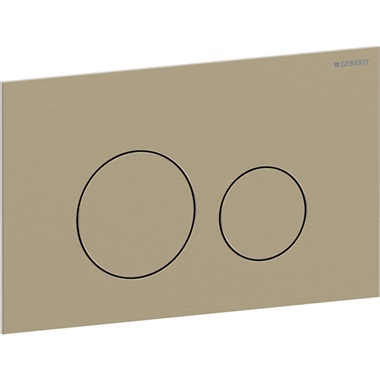 Geberit Sigma 40 nyomólap 2 mennyiséges öblítéshez,24,6x15,2x0,4 cm, szálciszolt sárgaréz, Easy-To-Clean bevonattal