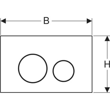 Geberit Sigma 40 működtetőlap 2 mennyiséges öblítéshez, szálcsiszolt, easy-to-clean bevonattal