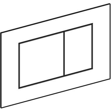 Geberit Sigma 40 nyomólap 24,6x15,2x0,4 cm, matt fehér, szögletes 2 mennyiséges öblítés, Easy-To-Clean