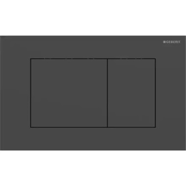 Geberit Sigma 40 működtetőlap 2 mennyiséges öblítéshez, matt fekete, szögletes, easy-to-clean bevonattal