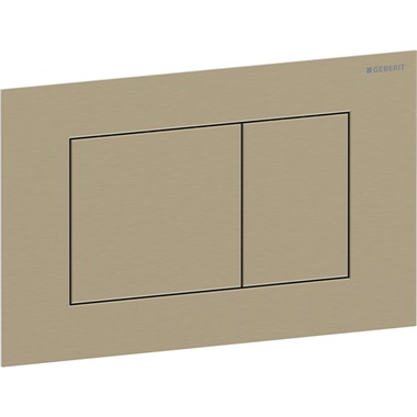 Geberit Sigma 40 nyomólap 24,6x15,2x0,4 cm, szácsiszolt sárgaréz, szögletes, 2 mennyiséges öblítés, Easy-To-Clean