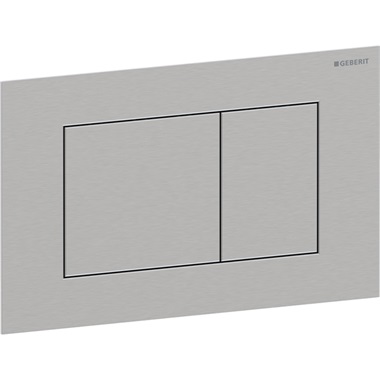 Geberit Sigma 40 nyomólap szögletes, 2 mennyiséges öblítés, szálcsiazolt, Easy-To-Clean