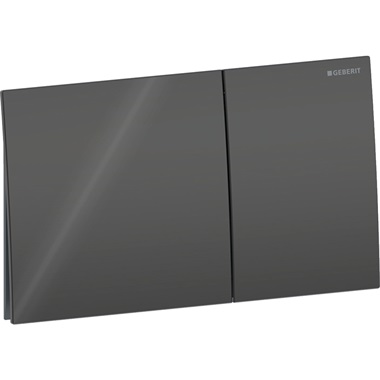 Geberit Sigma 70 nyomólap 2 mennyiséges öblítéshez 25x14,6x2,5 cm, fekete, üveg
