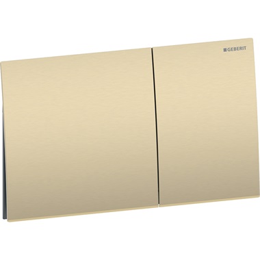 Geberit Sigma 70 nyomólap szögletes, 2 mennyiséges öblítés Szálcsiszolt, sárgaréz, Easy-To-Clean bevonattal