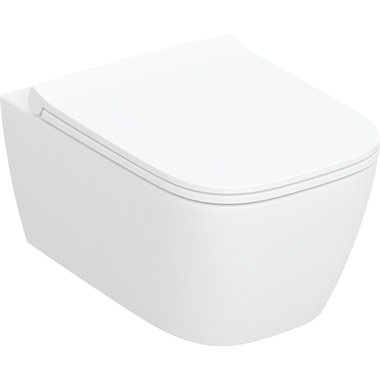Geberit Smyle fali wc-készlet, mélyöblítésű, 53 cm, szögletes