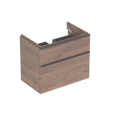 Geberit Smyle Square alsó szekrény mosdóhoz, két fiókkal 73,4x61,7x47 cm, melaminos faszerkezet, hikoridió