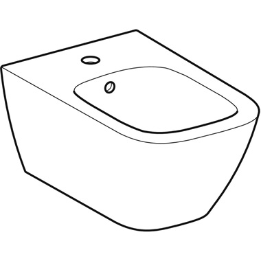 Geberit Smyle Square fali bidé 35x26x54 cm, fehér