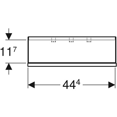 Geberit Smyle Square fali polc 45x14,8x14,3 cm, matt láva, faerezetes hikoridió