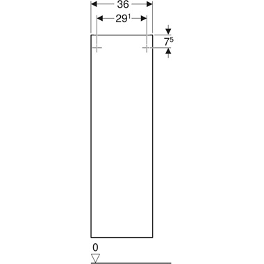 Geberit Smyle középmagas szekrény 36x118x29,9 cm, egy ajtóval, belső tükörrel
