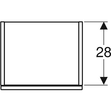 Geberit Smyle középmagas szekrény 36x118x29,9 cm, egy ajtóval, belső tükörrel
