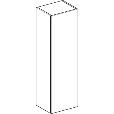 Geberit Smyle középmagas szekrény 36x118x29,9 cm, egy ajtóval, belső tükörrel