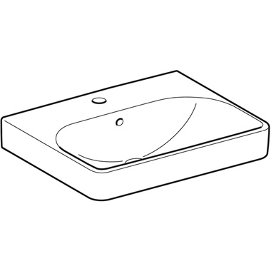Geberit Smyle Square mosdó 55x44x17cm, fehér
