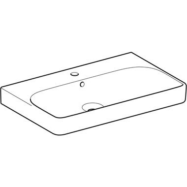 Geberit Smyle Square mosdó 75x16,5x48 cm, fehér