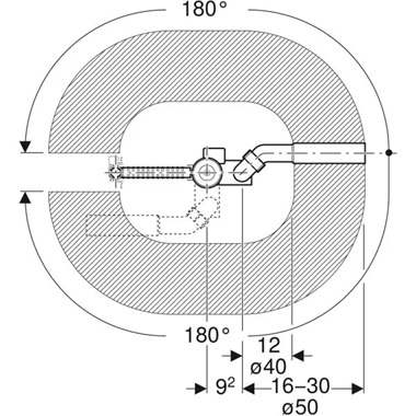 Geberit excenteres kádlefolyó készlet és összefolyó d52, d40/50 mm