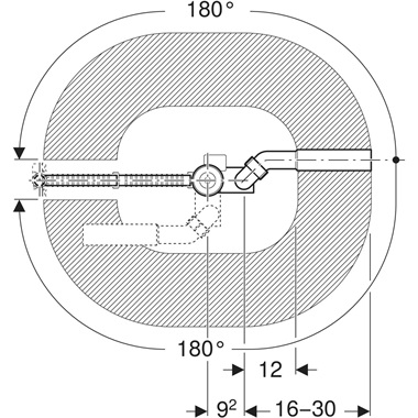 Geberit excenteres kádlefolyó készlet kádtöltővel, d52, hossza 73 cm