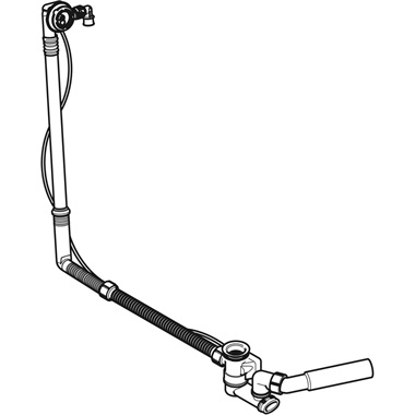 Geberit excenteres kádlefolyó készlet kádtöltővel, d52, hossza 73 cm