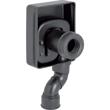 Geberit falsík alatti vizeldeszifon, alsó kifolyású, d50 mm, fekete