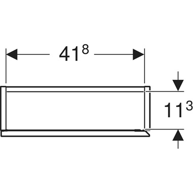 Geberit faliszekrény egy ajtós 45x70x15 cm, fehér