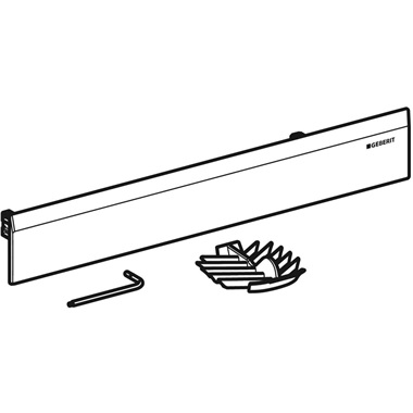 Geberit takarólap falsík alatti összefolyóhoz, műanyag burkolat, fényes króm