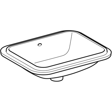 Geberit VariForm beépíthető mosdó 53x17,8x44 cm, fehér, szögletes