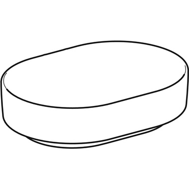 Geberit VariForm pultra építhető mosdó 55x15,8x40 cm, fehér, ellipszis alakú
