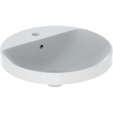 Geberit VariForm beépíthető mosdó 48x18x48cm, fehér, kerek