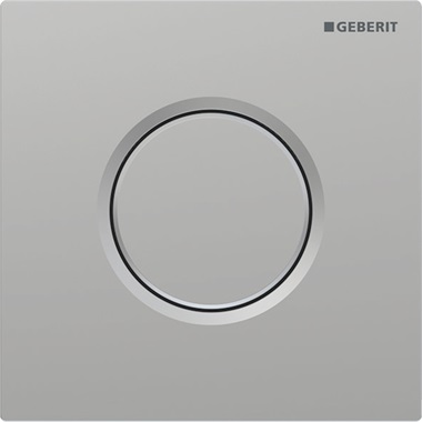 Geberit vizeldevezérlés pneumatikus működtetéssel, Sigma 01 nyomólap matt króm, Easy-To-Clean bevonattal