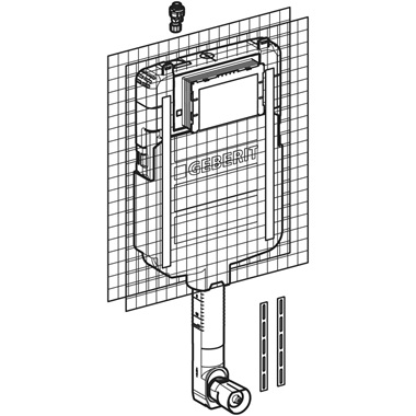 Geberit Sigma falsík alatti öblítőtartály, 6/3 l, 8 cm