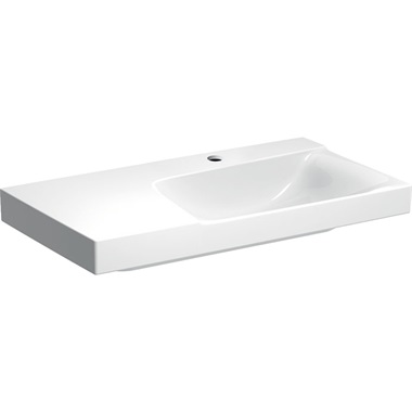 Geberit Xenon 2 mosdó 1 csaplyukkkal 90x48 cm, balos pakoló felülettel
