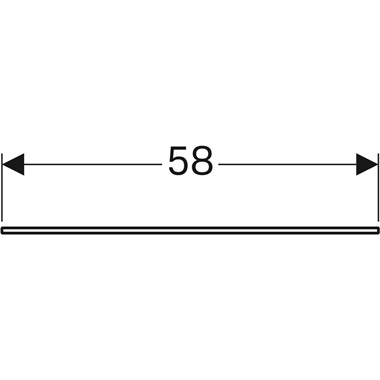 Geberit Xeno fedlap 58x0,8x45 cm