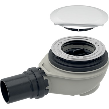Geberit zuhanytálca lefolyó d90, szelepfedéllel, vízzár magasság 50 mm, PE lefolyó