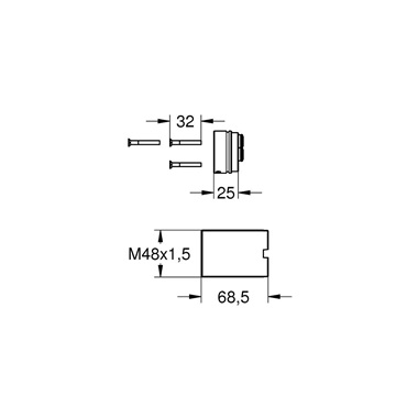 Grohe hosszabbító készlet  25 mm