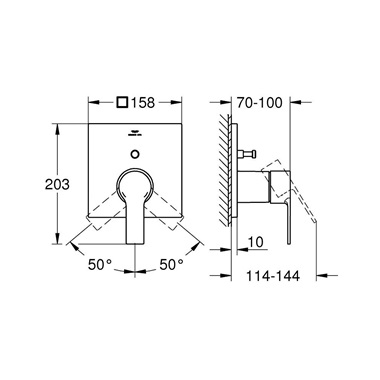 Grohe Allure egykaros keverő, 2-utas váltóval, króm