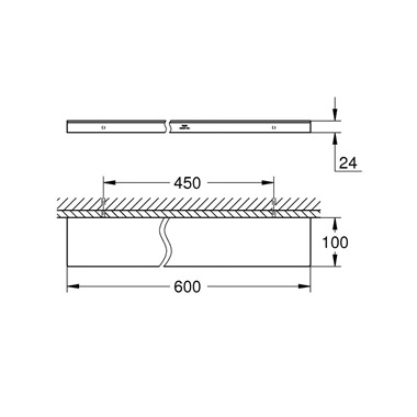 Grohe Allure polc 60 cm, Brushed Cool Sunrise