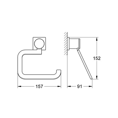 Grohe Allure WC-papírtartó króm