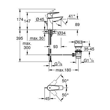 Grohe Bauedge mosdócsap, s-es méret Grohe Bauedge mosdócsap, s-es méret