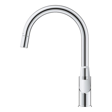Grohe BauLoop egykaros mosogatócsaptelep kihúzható perlátorral 1/2",króm