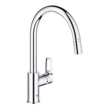 Grohe BauLoop egykaros mosogatócsaptelep kihúzható perlátorral 1/2",króm