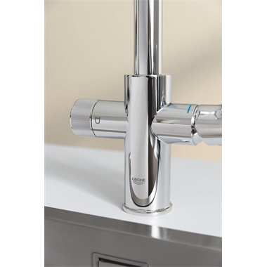 Grohe Blue Pure Baucurve kezdőkészlet ultrasafe szűrővel, króm