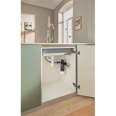 Grohe Blue Pure Baucurve kezdőkészlet ultrasafe szűrővel, króm