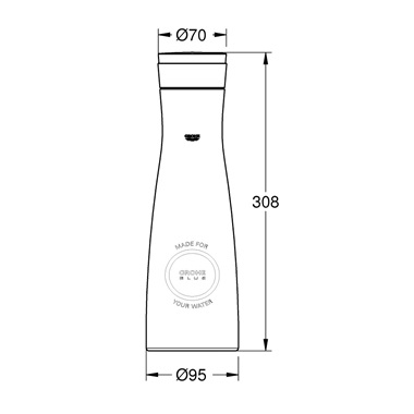 Grohe Blue üvegkancsó fedéllel 1 l