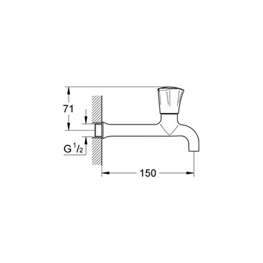 Grohe Costa L kifolyószelep króm