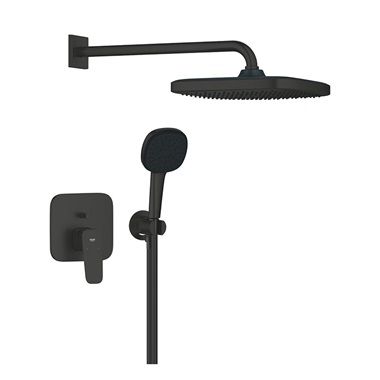 Grohe Cubeo rejtett zuhanyrendszer Tempesta 250 fejzuhannyal, matt fekete