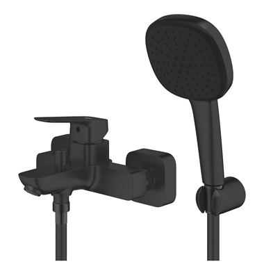 Grohe Cubeo egykaros kádcsaptelep zuhanyszettel 1/2”, Matte Black