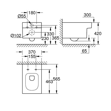 Grohe Cube Cereamic fali WC Rimless