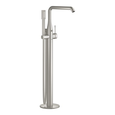 Grohe Essence egykaros álló kádtöltő csaptelep, padlóra szerelhető, supersteel