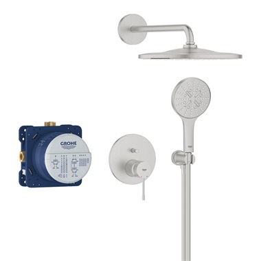 Grohe Essence falsík alatti zuhanyrendszer Mono 310 fejzuhannyal, Supersteel